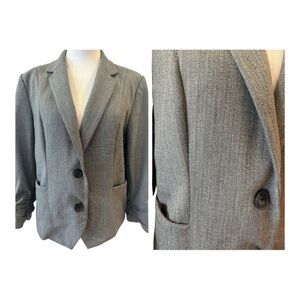 Women’s Express Gray Herringbone Blazer - Classic and Versatile - Express